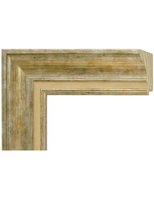 Marco a medida color plata y crema