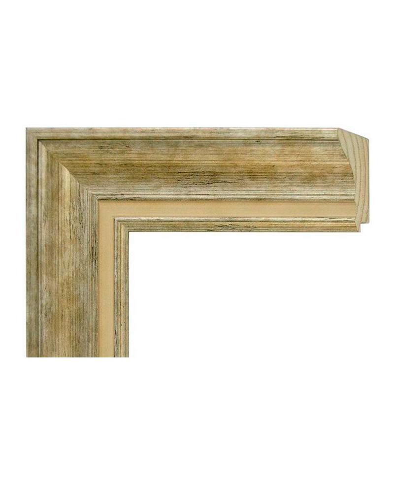 Marco a medida color plata y crema