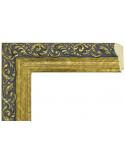 Marco a medida Dorado Envejecido con Grabados - Moldura de Madera 5,2 cm