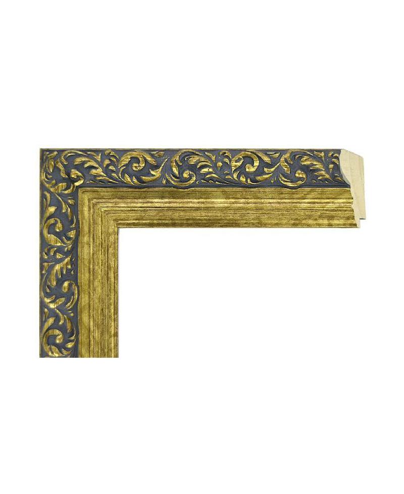 Marco a medida dorado grabado