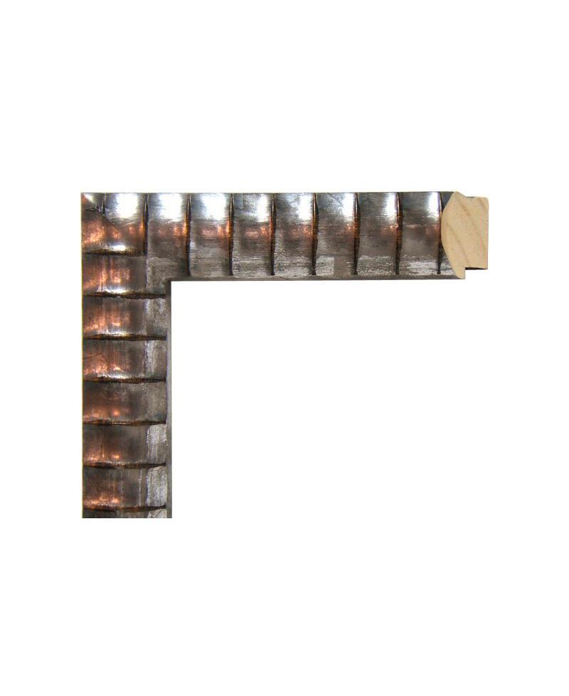 Marco a medida de color plata a rayas