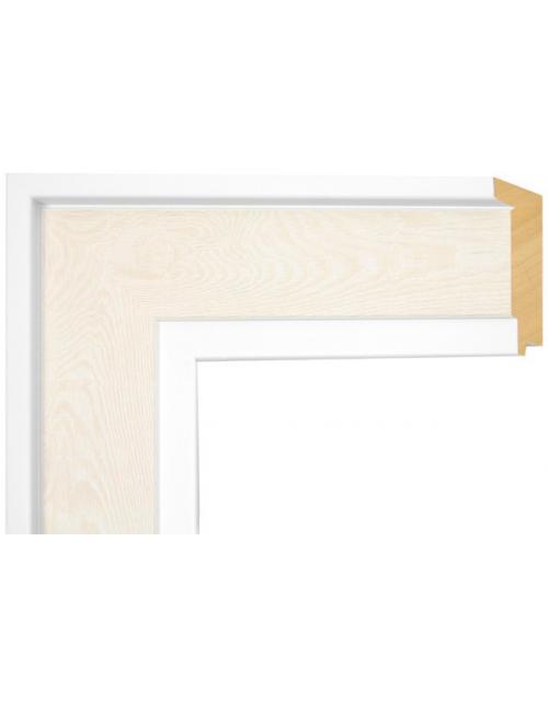 Marco a medida de color crema y blanco