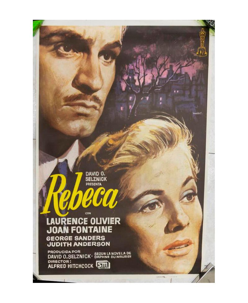 Cartel de cine original de la Película . Rebeca