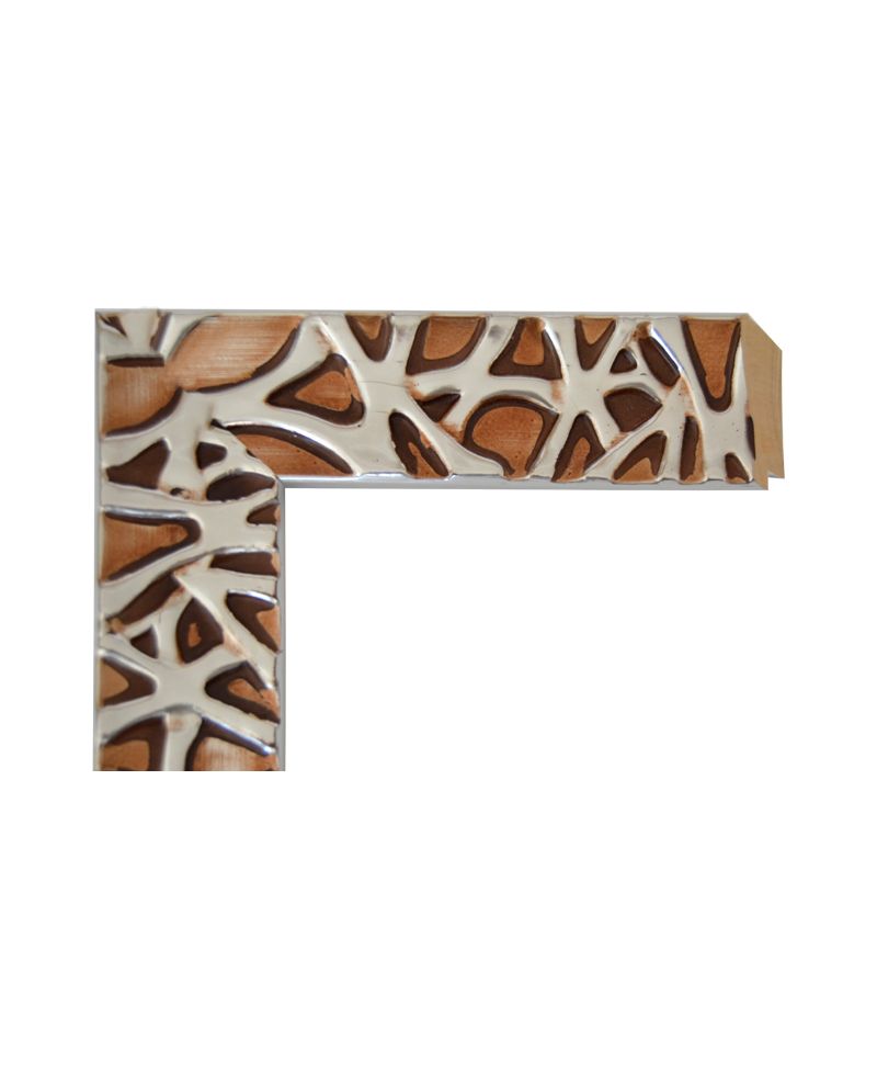 Marco a Medida | Moldura de Madera con Relieve Plata