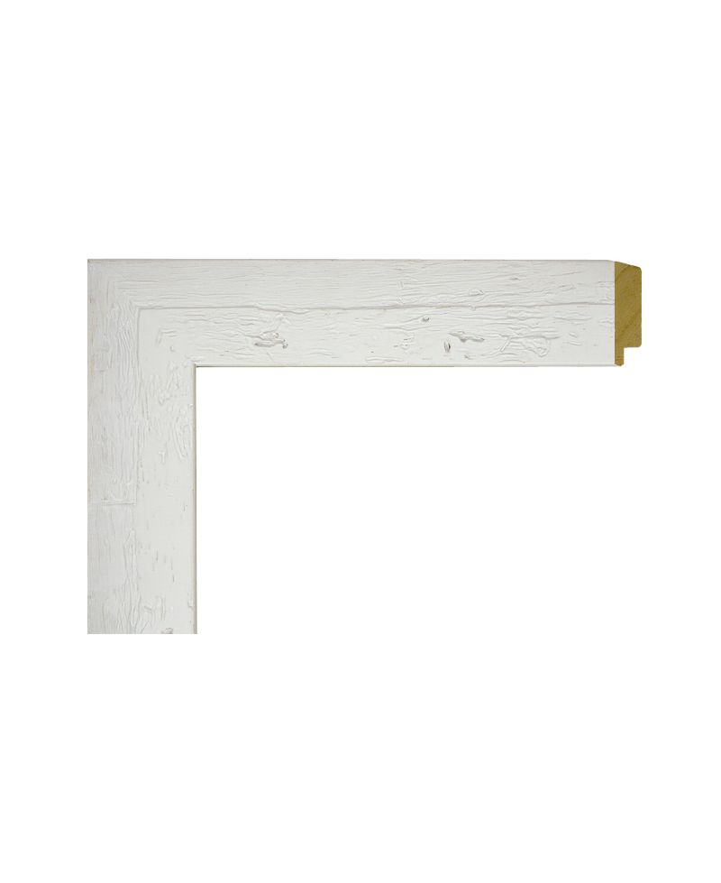 Moldura blanca jaspeada