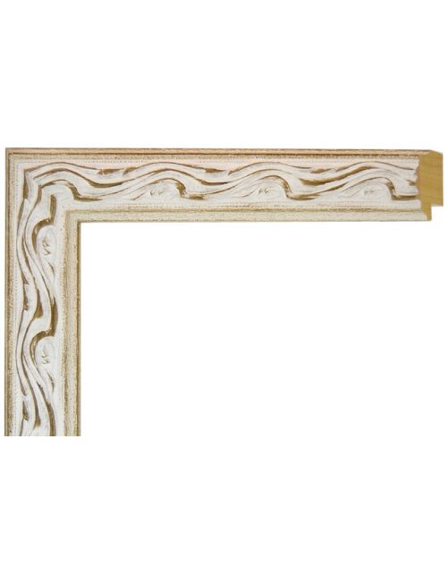 Marco a medida de color blanco con relieve decape