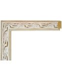 Marco a medida de color blanco con relieve decape