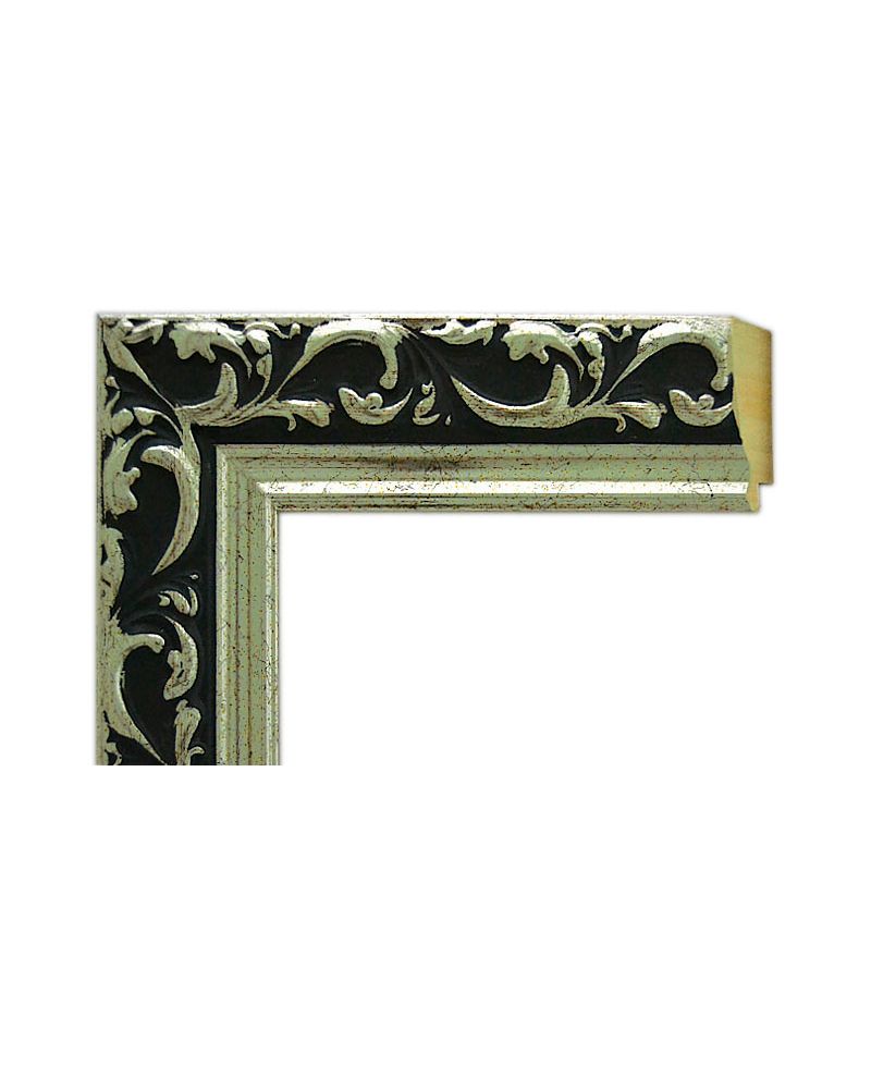 Marco a medida de color plata con relieve