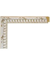 Marco a medida de color blanco con relieve