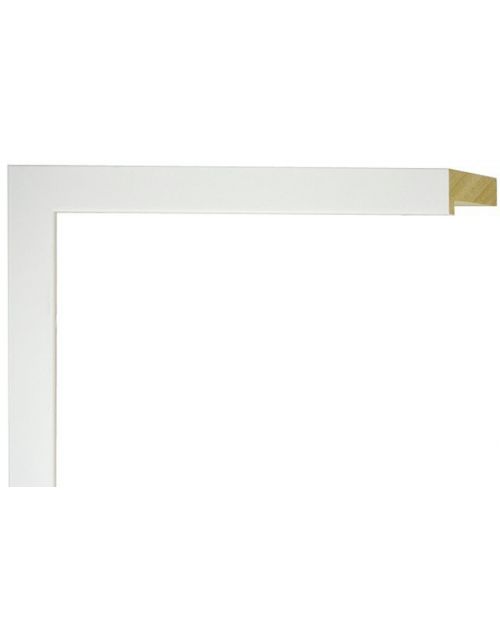 Marcos a medida en madera para láminas y lienzos de color blanco