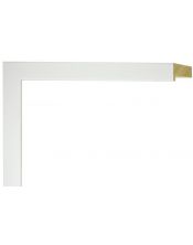 Marcos a medida en madera para láminas y lienzos de color blanco