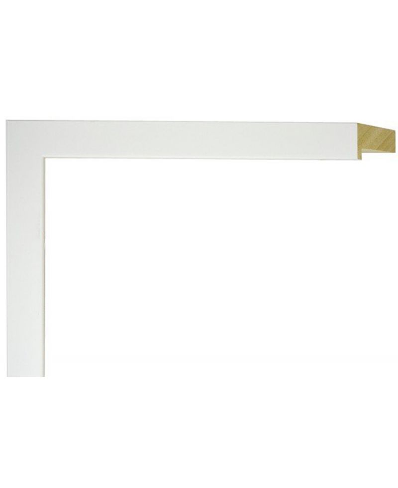 Marcos a medida en madera para láminas y lienzos de color blanco