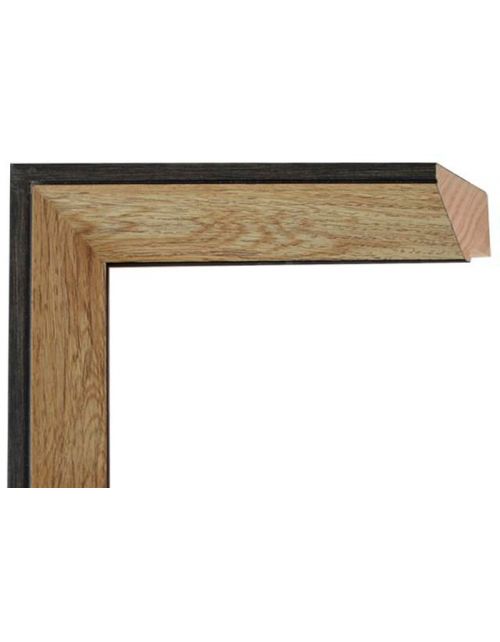 Marco a medida roble y negro