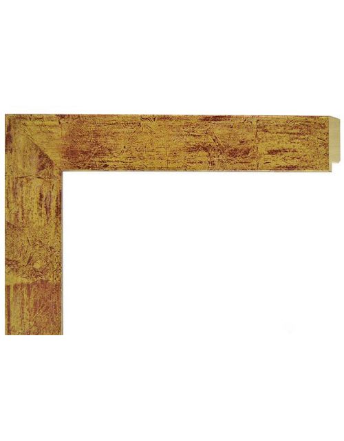 Marco de Madera Oro Viejo - Acabado Envejecido Texturizado (4 x 1,3 cm)