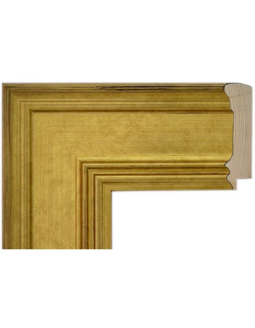 Marco a medida de Madera Gran Formato - Oro Viejo Envejecido (9,6 x 3 cm)