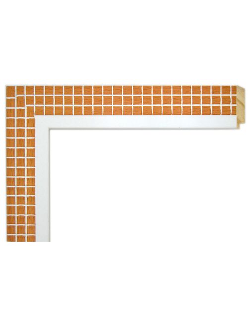 Marco a Medida Mosaico Miel y Blanco - Moldura 4x1,2 cm