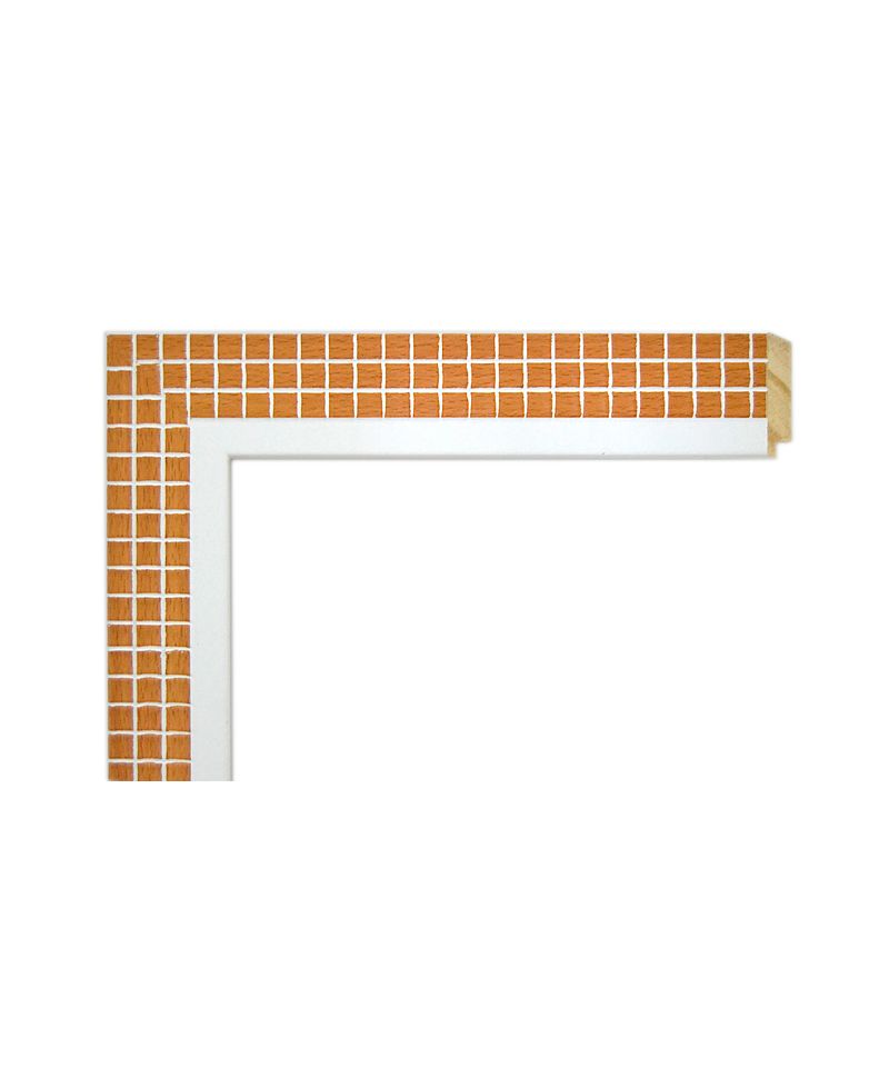 Marco a Medida Mosaico Miel y Blanco - Moldura 4x1,2 cm