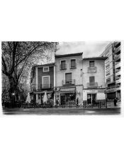 Fotografía Urbana Alameda de Xàtiva en Blanco y Negro - 50x31 cm