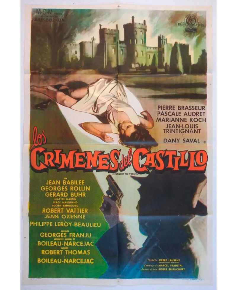 Cartel de Cine Original Los Crímenes del Castillo (1961)