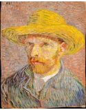 Lámina Artística de Alta Calidad Autorretrato con Sombrero de Paja (Vincent van Gogh)