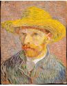 Lámina Artística de Alta Calidad Autorretrato con Sombrero de Paja (Vincent van Gogh)