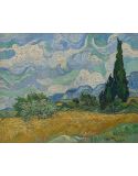 Lámina Artística de Alta Calidad Campo de Trigo con Cipreses (Vincent van Gogh)