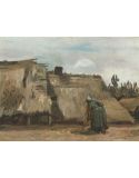 Lámina Artística de Alta Calidad Campesina Cavando ante su Choza (Vincent van Gogh)