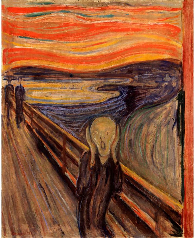lamina EL GRITO de EDVARD MUNCH