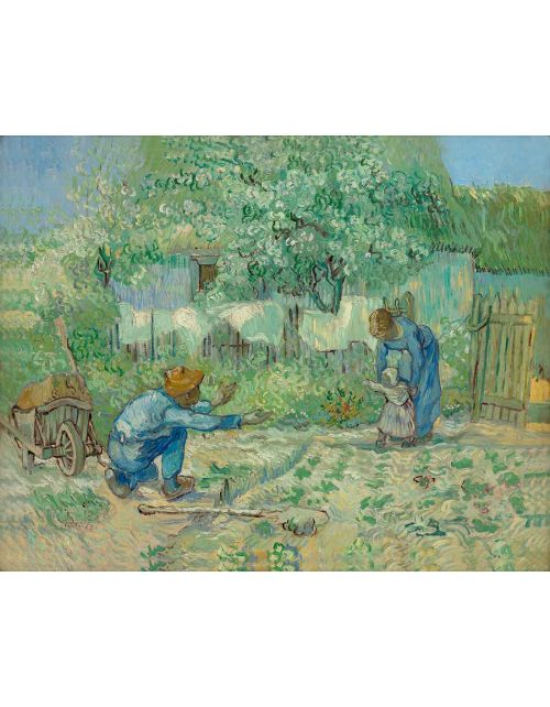 Lámina Artística de Alta Calidad Primeros Pasos, después de Millet (Vincent van Gogh)