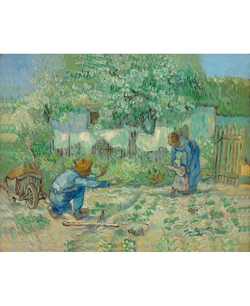 Lámina Artística de Alta Calidad Primeros Pasos, después de Millet (Vincent van Gogh)