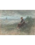 Lámina Artística Niña en las Dunas (Jozef Israëls)