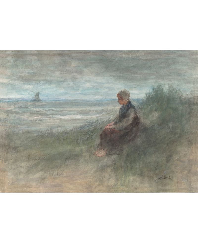 Lámina Artística Niña en las Dunas (Jozef Israëls)