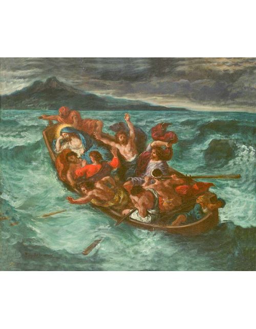 Lámina Artística Cristo en el Mar de Galilea (Eugène Delacroix)