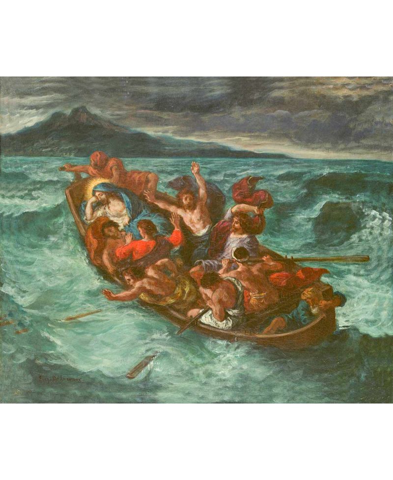 Lámina Artística Cristo en el Mar de Galilea (Eugène Delacroix)