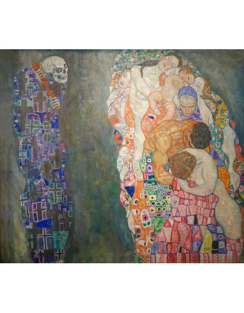 Lámina Artística de Muerte y Vida (Gustav Klimt)
