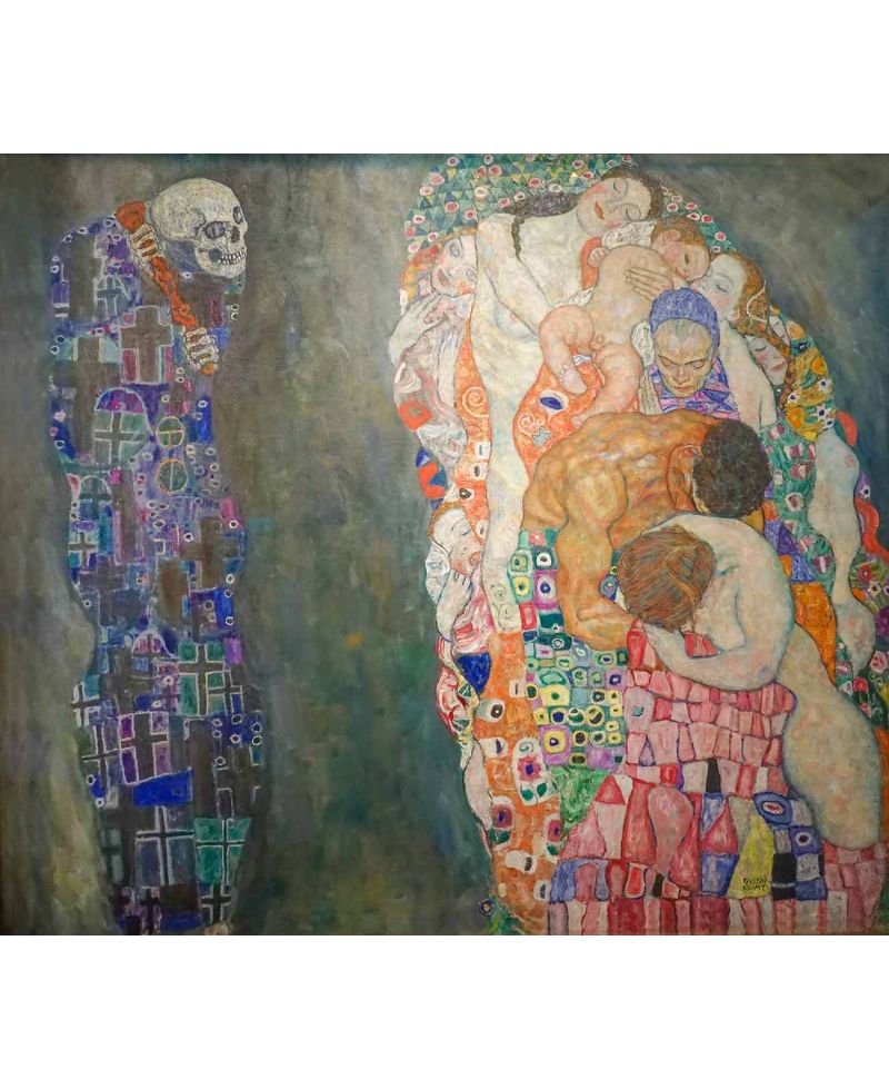 Lámina Artística de Muerte y Vida (Gustav Klimt)