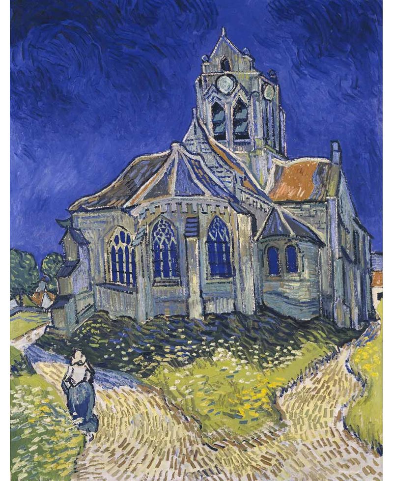 Lámina Artística La Iglesia de Auvers (Vincent van Gogh)