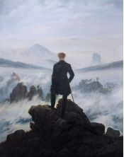Lámina Artística de Alta Calidad Caminante sobre el Mar de Nubes (Caspar David Friedrich)