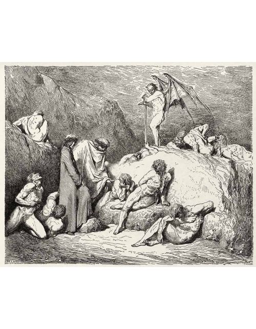Lámina Artística de Alta Calidad Los Sembradores de Discordia - Infierno Canto 28 (Gustave Doré)