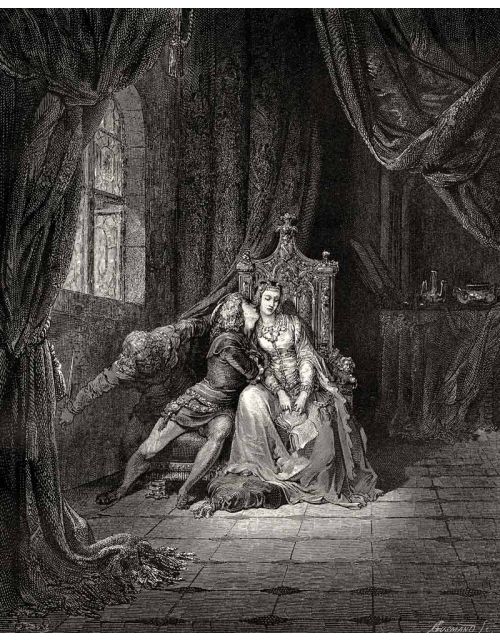 Lámina Artística de Alta Calidad Paolo y Francesca - Infierno Canto 05 (Gustave Doré)