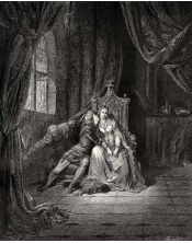 Lámina Artística de Alta Calidad Paolo y Francesca - Infierno Canto 05 (Gustave Doré)