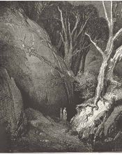 Lámina Artística de Alta Calidad Dante Sigue a Virgilio - Infierno Canto 01 (Gustave Doré)