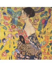 Lámina Artística de Alta Calidad Dama con Abanico (Gustav Klimt)