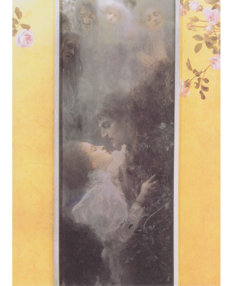 Lámina Artística de Alta Calidad El Amor (Gustav Klimt)