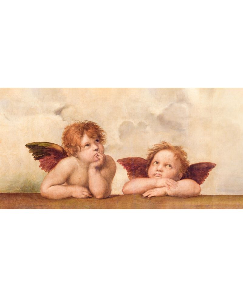 Lámina Artística de Alta Calidad Los Ángeles de la Madonna Sixtina (Rafael Sanzio)