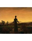 Lámina Artística de Alta Calidad Mujer ante el Sol Poniente (Caspar David Friedrich)