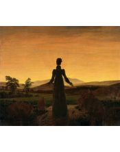Lámina Artística de Alta Calidad Mujer ante el Sol Poniente (Caspar David Friedrich)