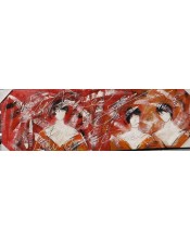 Cuadro pintado tema fiesta