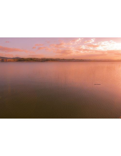 Lámina Fotográfica Pantano de Bellús al Atardecer - 50x34 cm