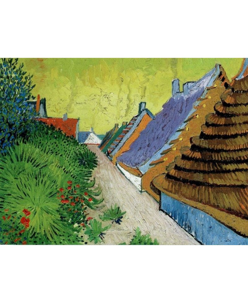 Lámina Pueblo con Cabañas de Van Gogh